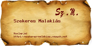 Szekeres Malakiás névjegykártya